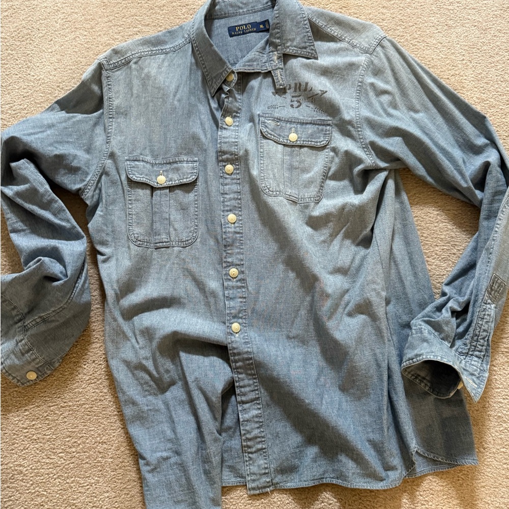 Polo by Ralph Lauren Blue Casual Button Down Shirt